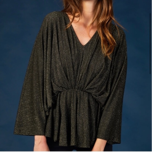 Louizon Paris Nina Metallic Gold Top (Size 1) - Picture 6 of 13